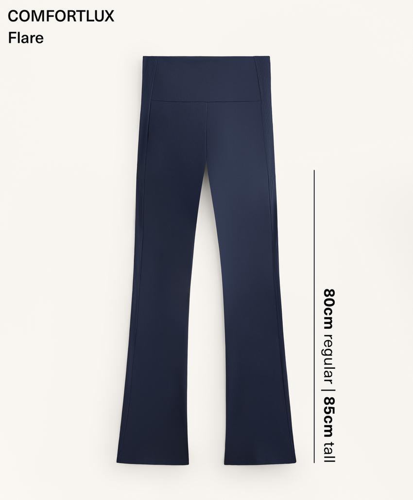 Брюки клеш в рубчик Comfortlux с завышенной талией