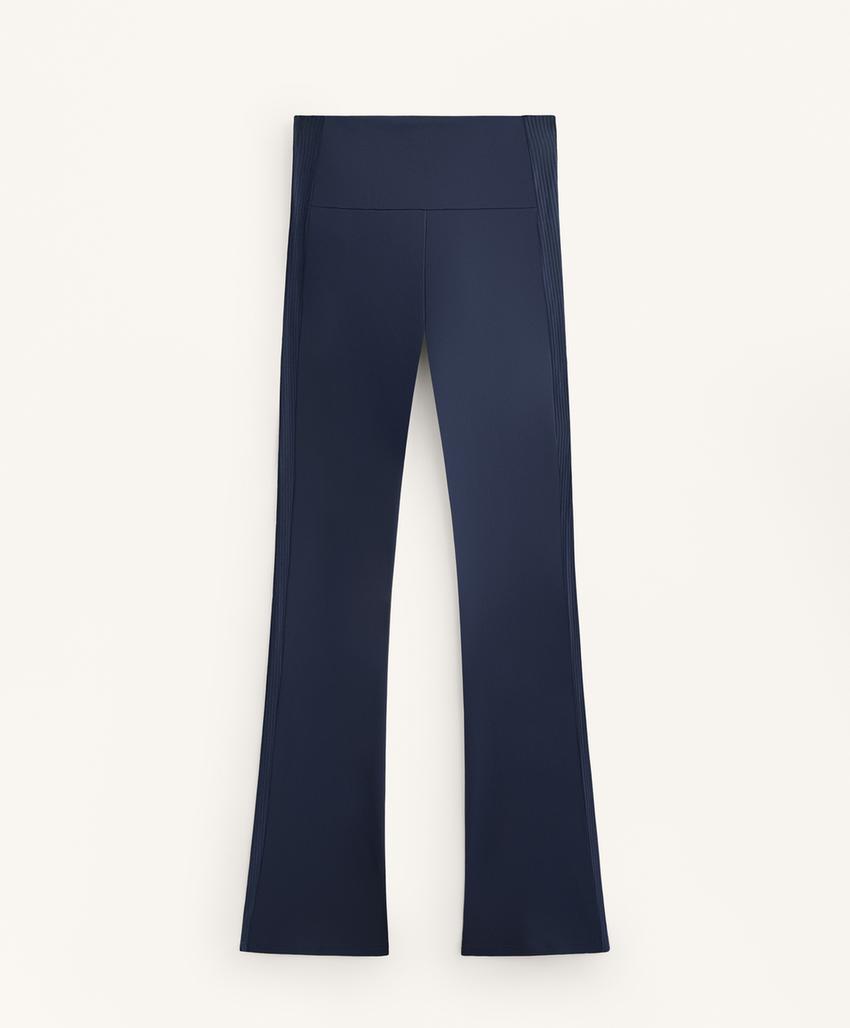 Брюки клеш в рубчик Comfortlux с завышенной талией