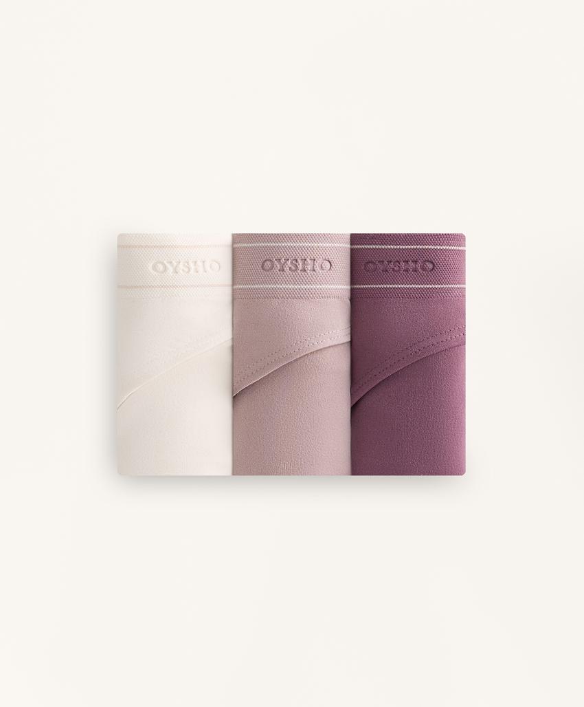 3 бесшовных трусов бразильяно Seamless из мягкой ткани