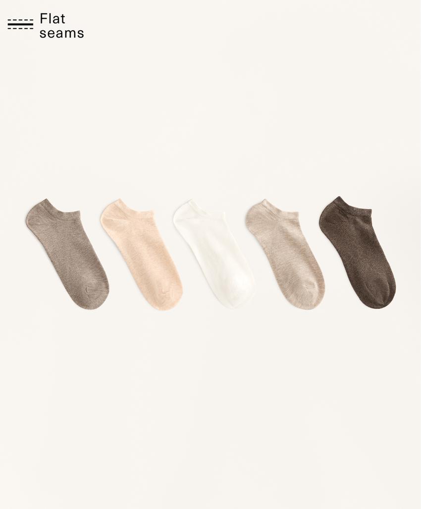 5 пар носков-подследников из смесового хлопка