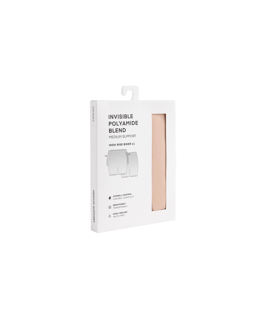 High-waisted invisible polyamide blend medium support biker shorts