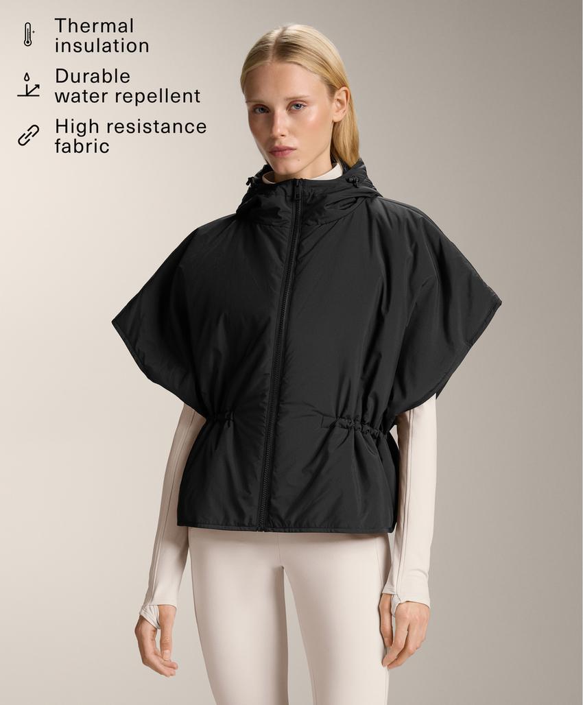 Стеганый жилет с капюшоном