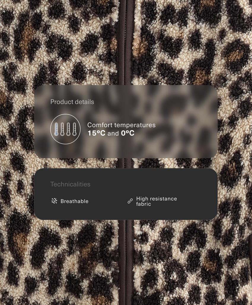 Жилет из искусственной овчины с леопардовым принтом