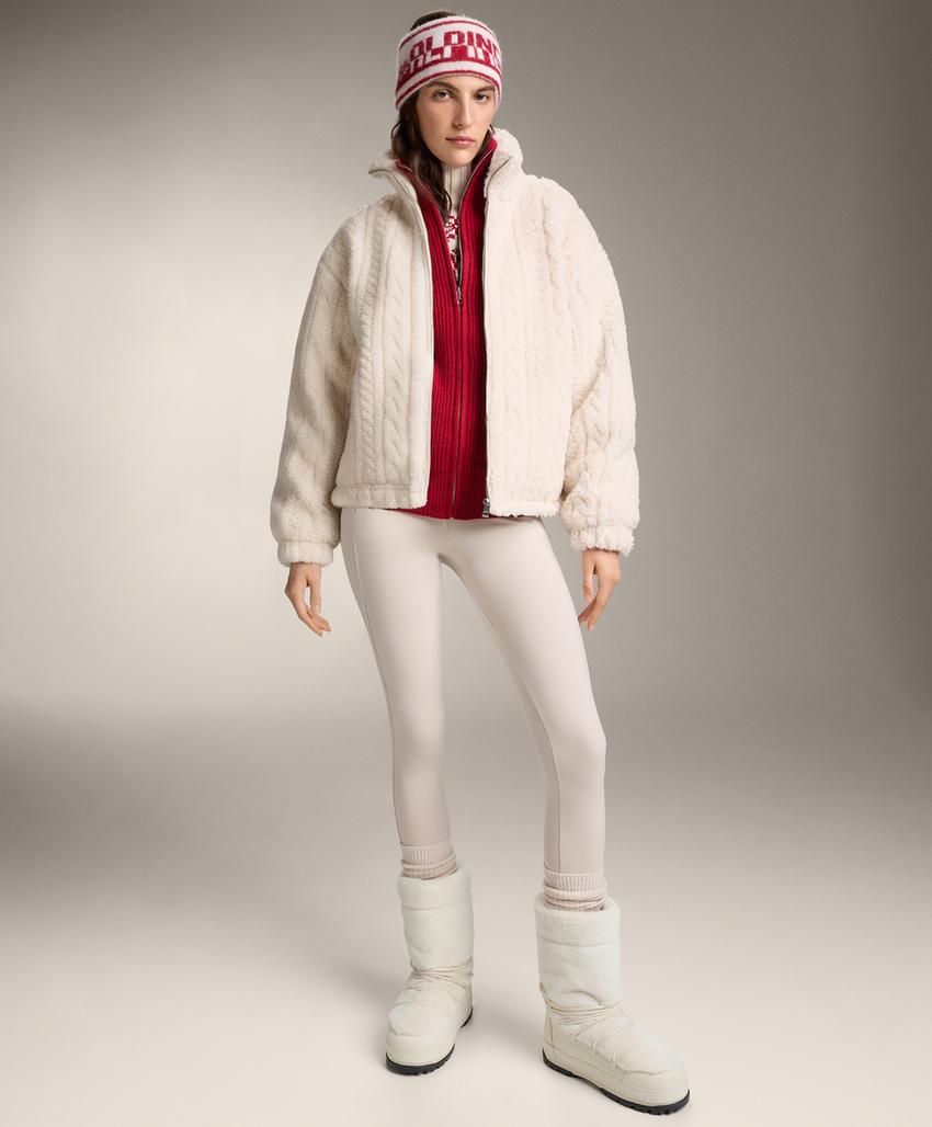 Длинный вязаный кардиган в рубчик