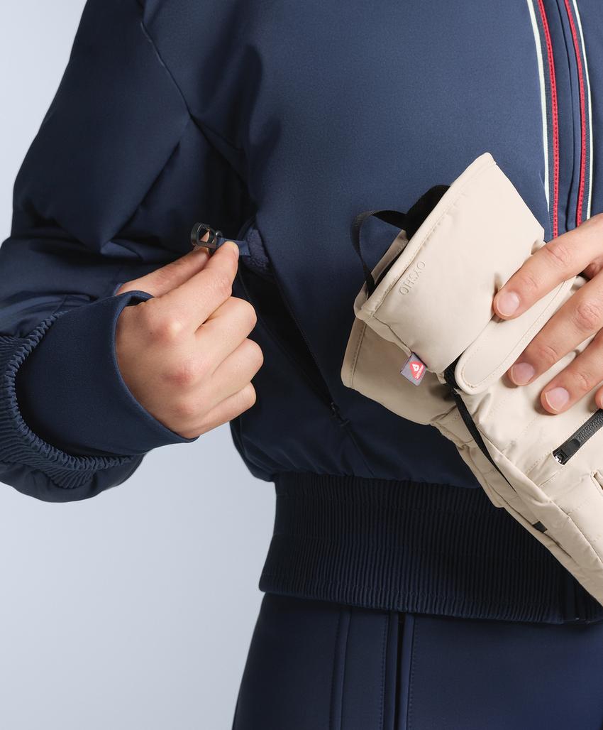 Водостойкая куртка в стиле ретро с 80% пуха и 20% пера MINARDI PIUME SKI