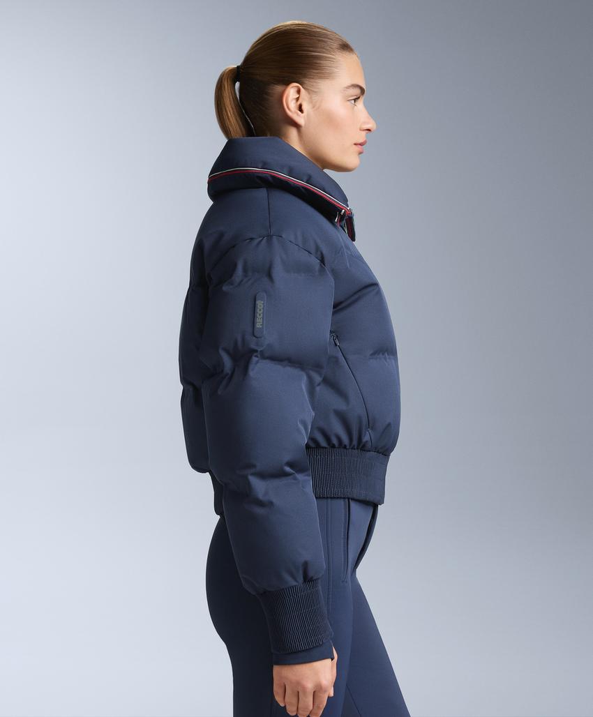 Водостойкая куртка в стиле ретро с 80% пуха и 20% пера MINARDI PIUME SKI