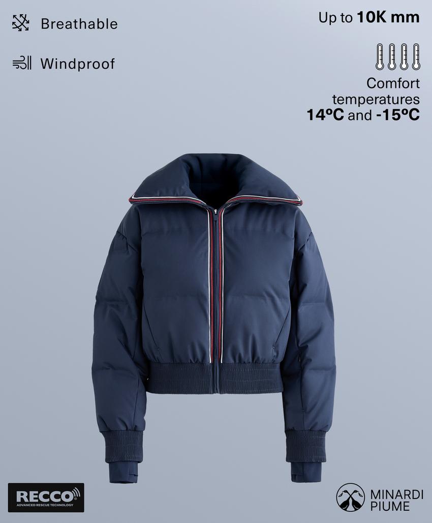 Водостойкая куртка в стиле ретро с 80% пуха и 20% пера MINARDI PIUME SKI