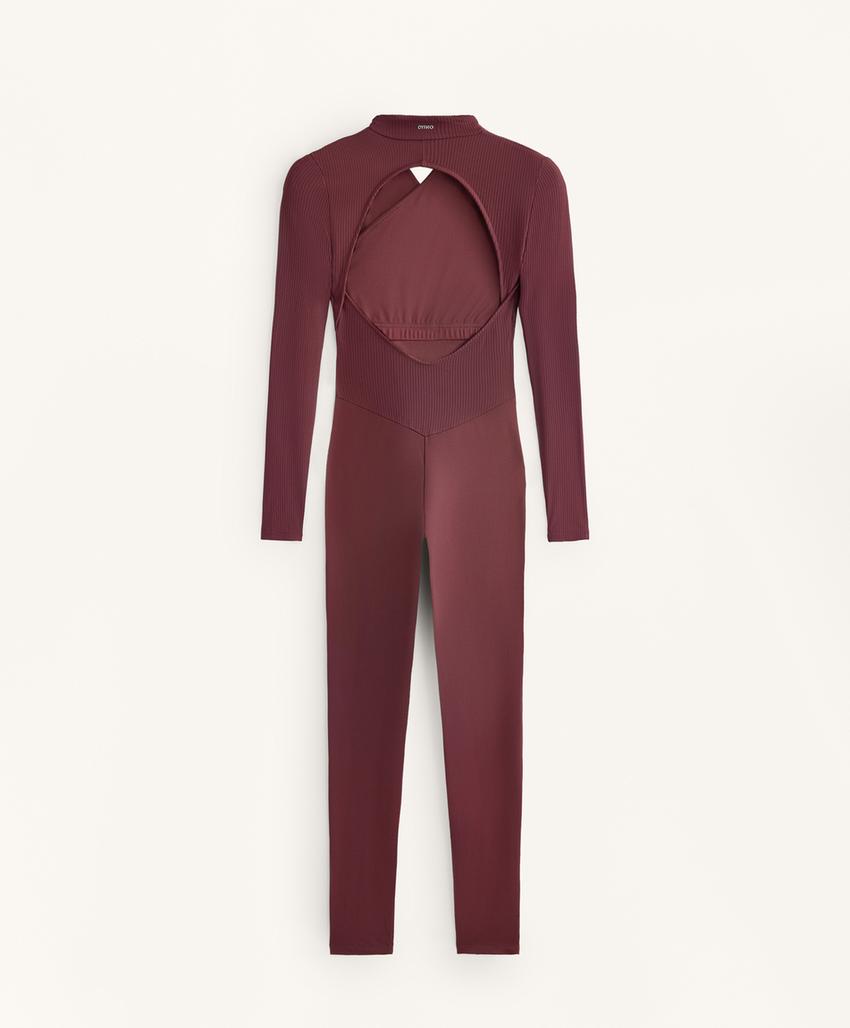 Длинный комбинезон Comfortlux с перекрестными деталями и длинным рукавом