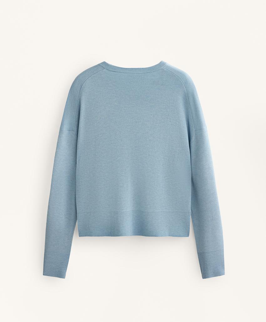 Джемпер с круглым вырезом, 10% кашемир