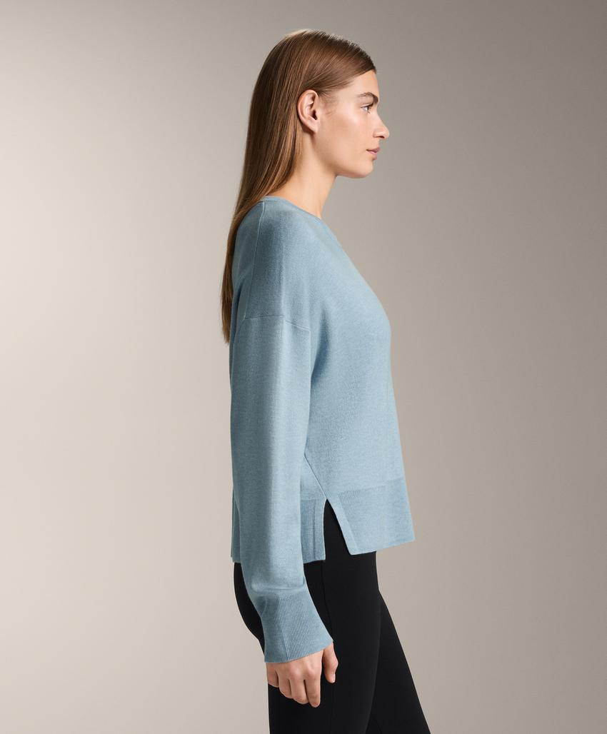 Джемпер с круглым вырезом, 10% кашемир