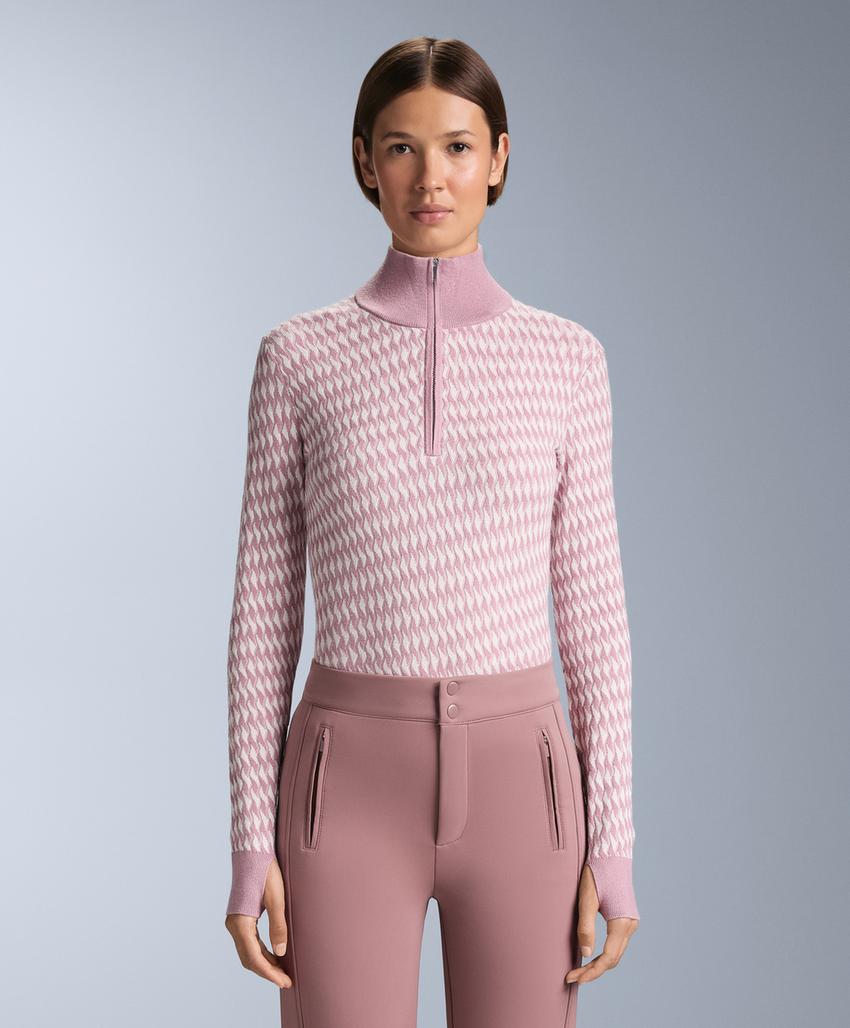 Лонгслив Base Layer из вязаного жаккарда с геометрическим узором