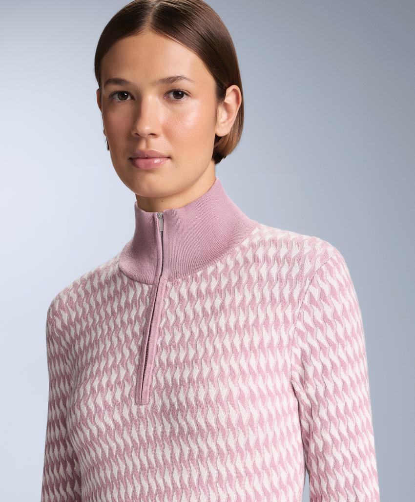 Лонгслив Base Layer из вязаного жаккарда с геометрическим узором