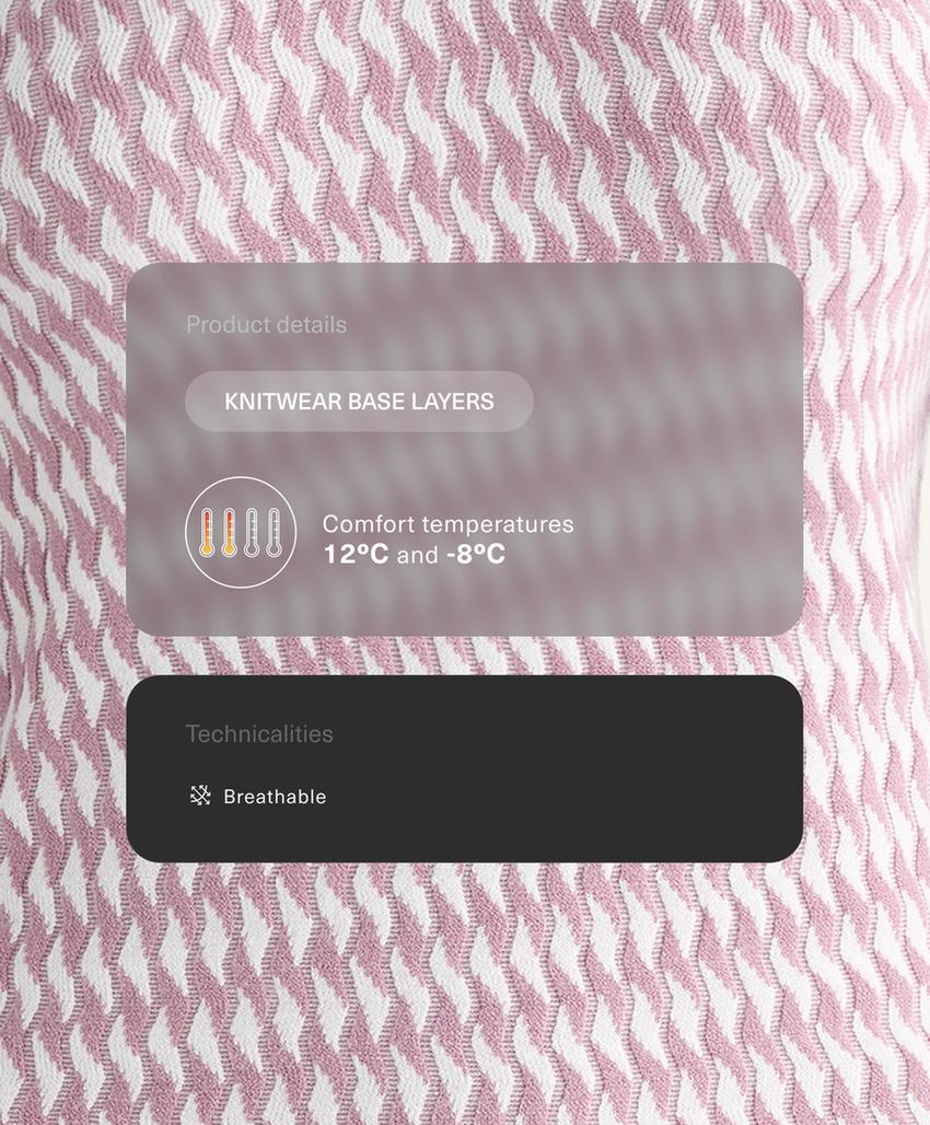 Лонгслив Base Layer из вязаного жаккарда с геометрическим узором