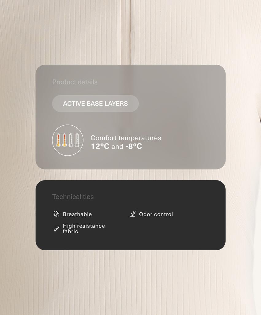 Thermal base layer rib T-shirt