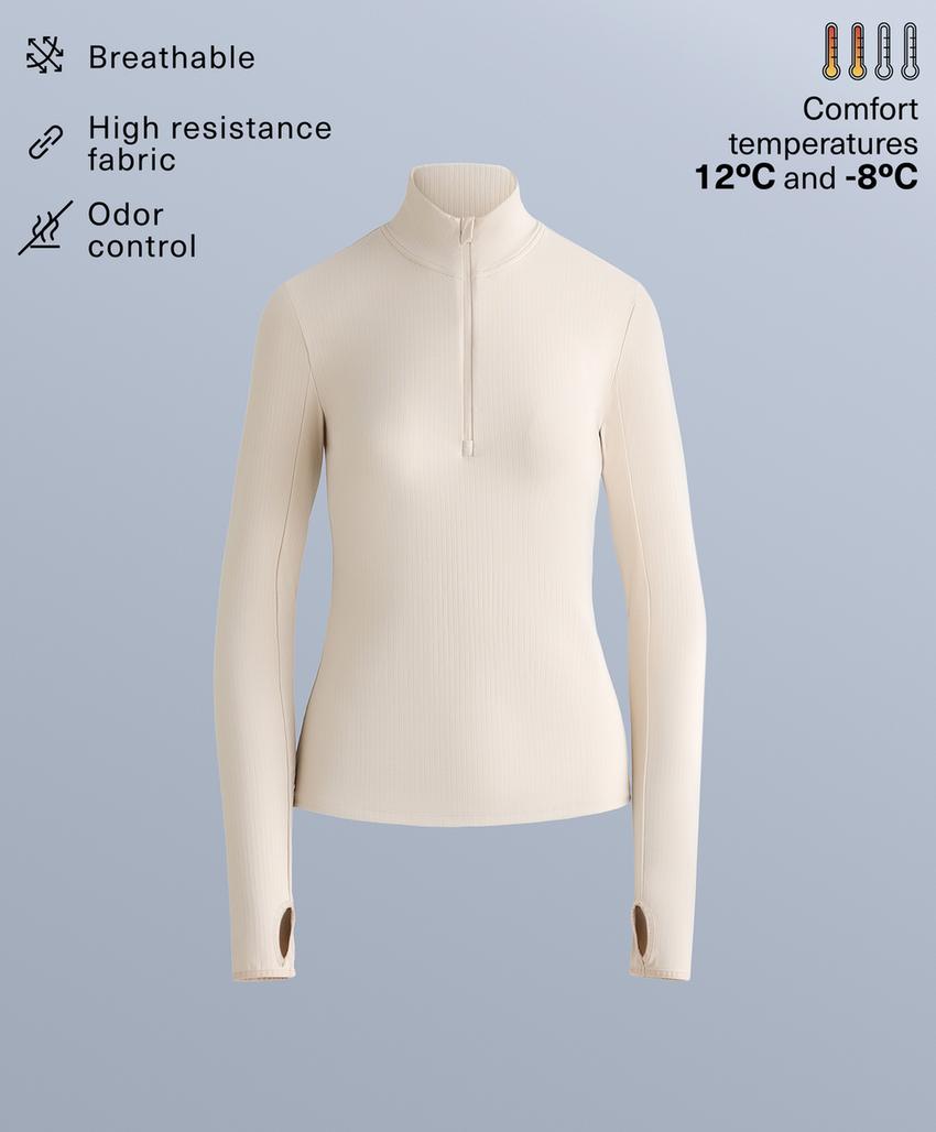 Thermal base layer rib T-shirt