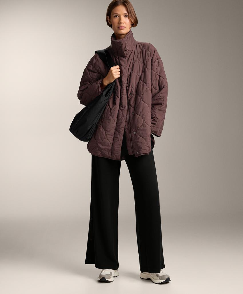 Прямые брюки в рубчик на пуговицах из мягкой ткани с модалом