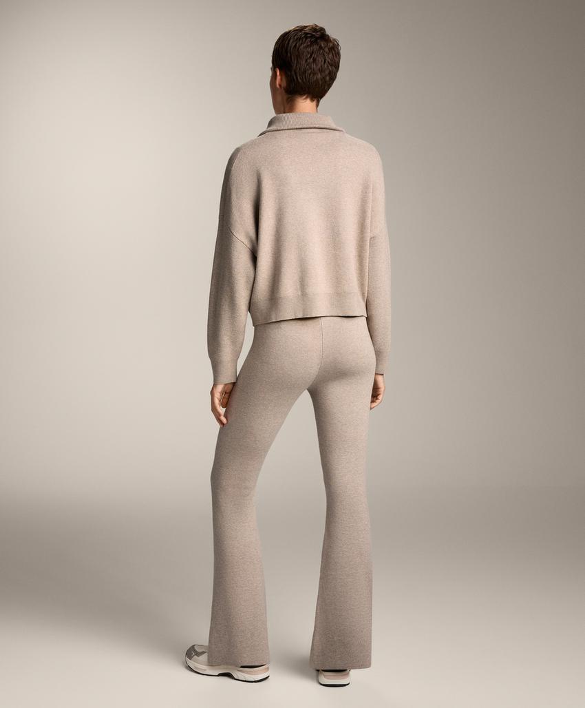 Вязаные брюки клеш