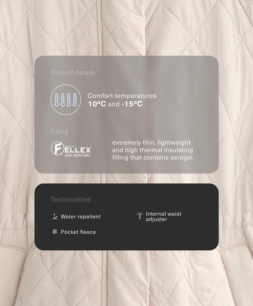 Длинная утепленная куртка FELLEX® AEROGEL