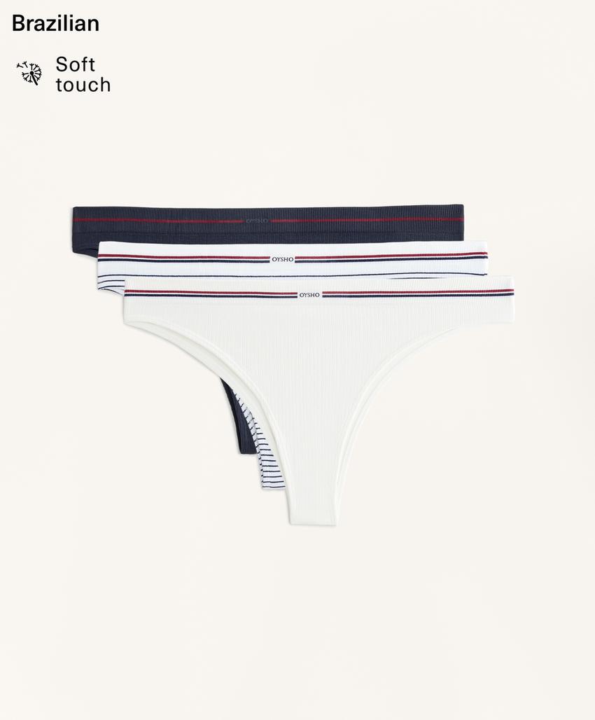 3 бесшовных трусов бразильяно Seamless из мягкой ткани