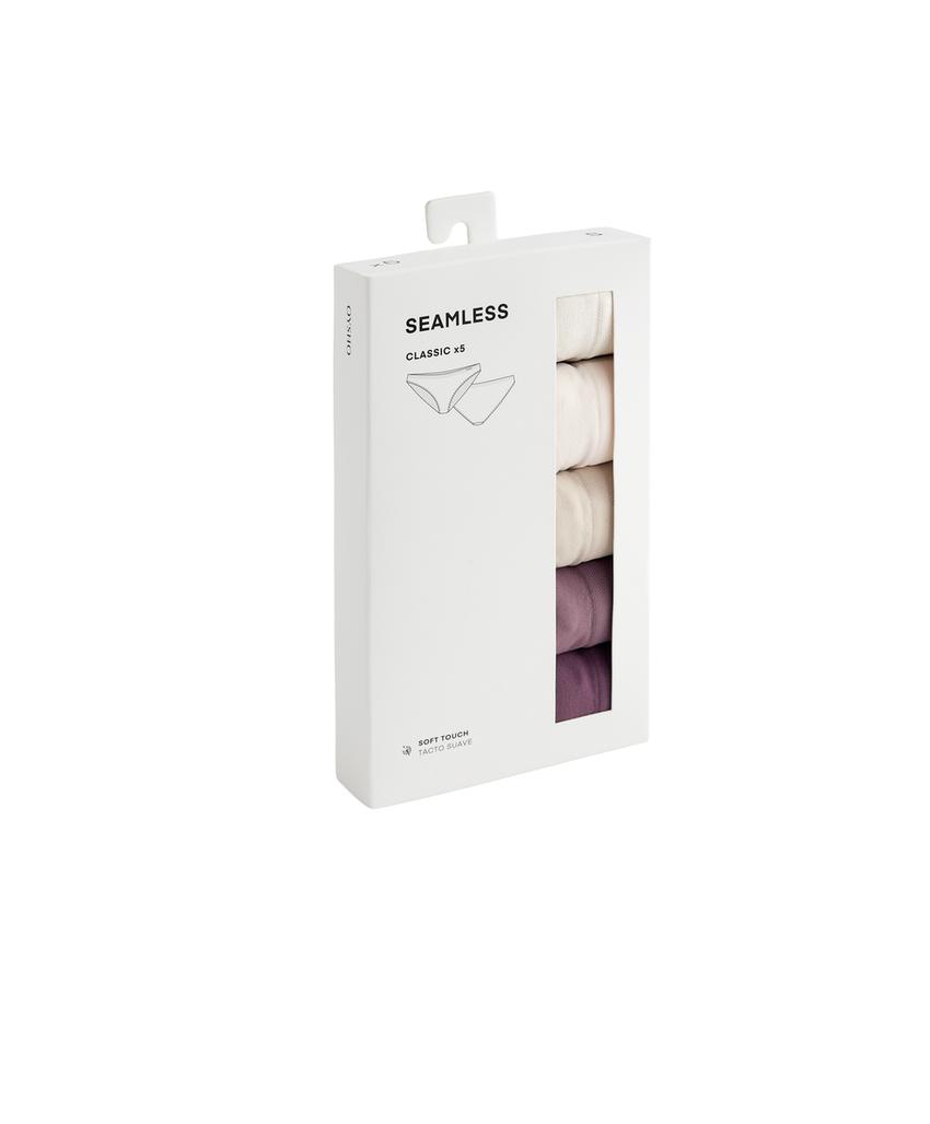 5 бесшовных классических трусов Seamless из мягкой ткани