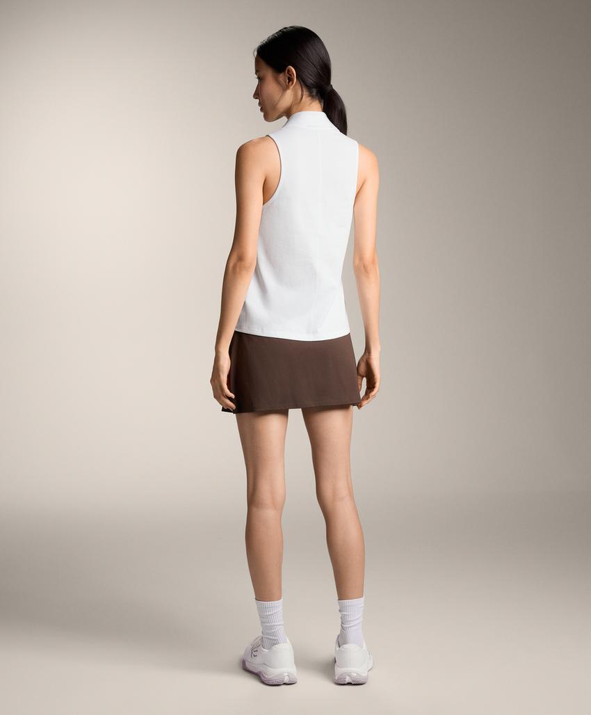 Поло из пике без рукавов