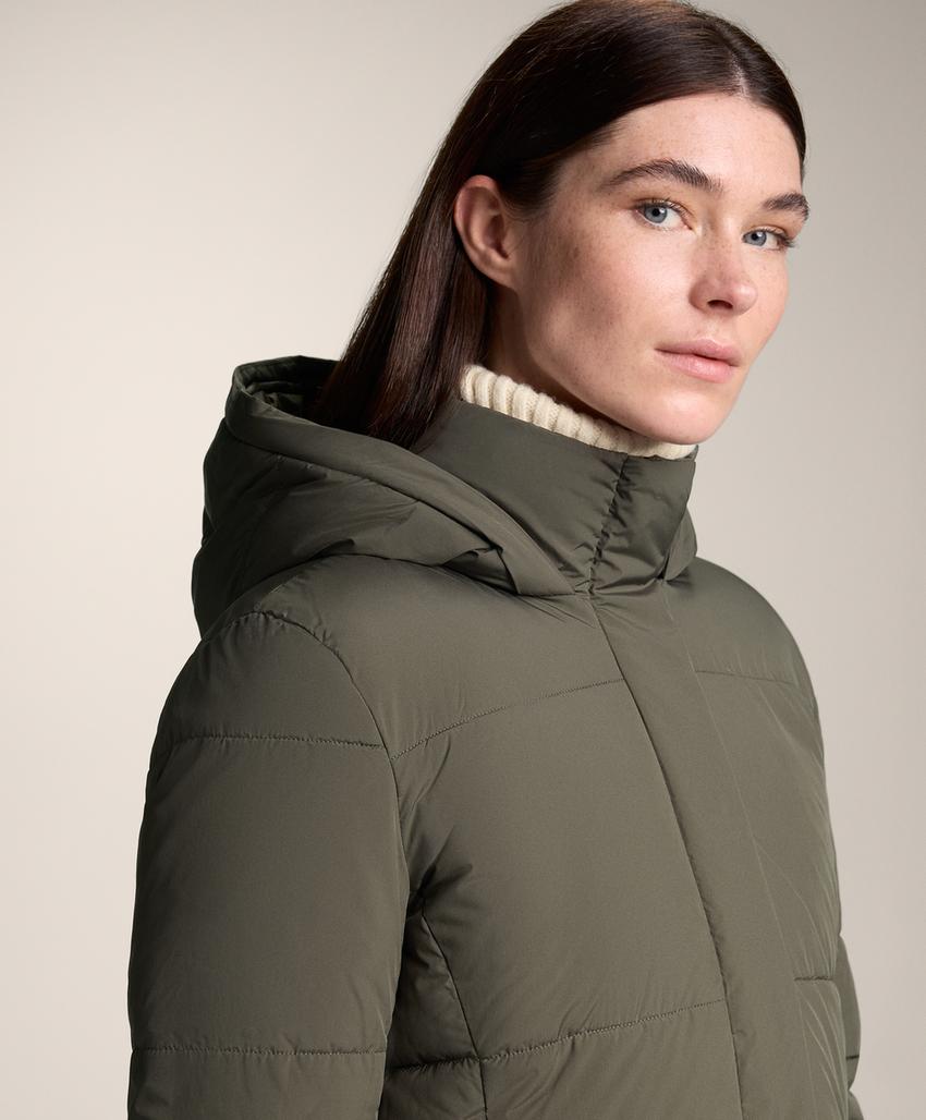 Длинная водоотталкивающая утепленная куртка Primaloft®