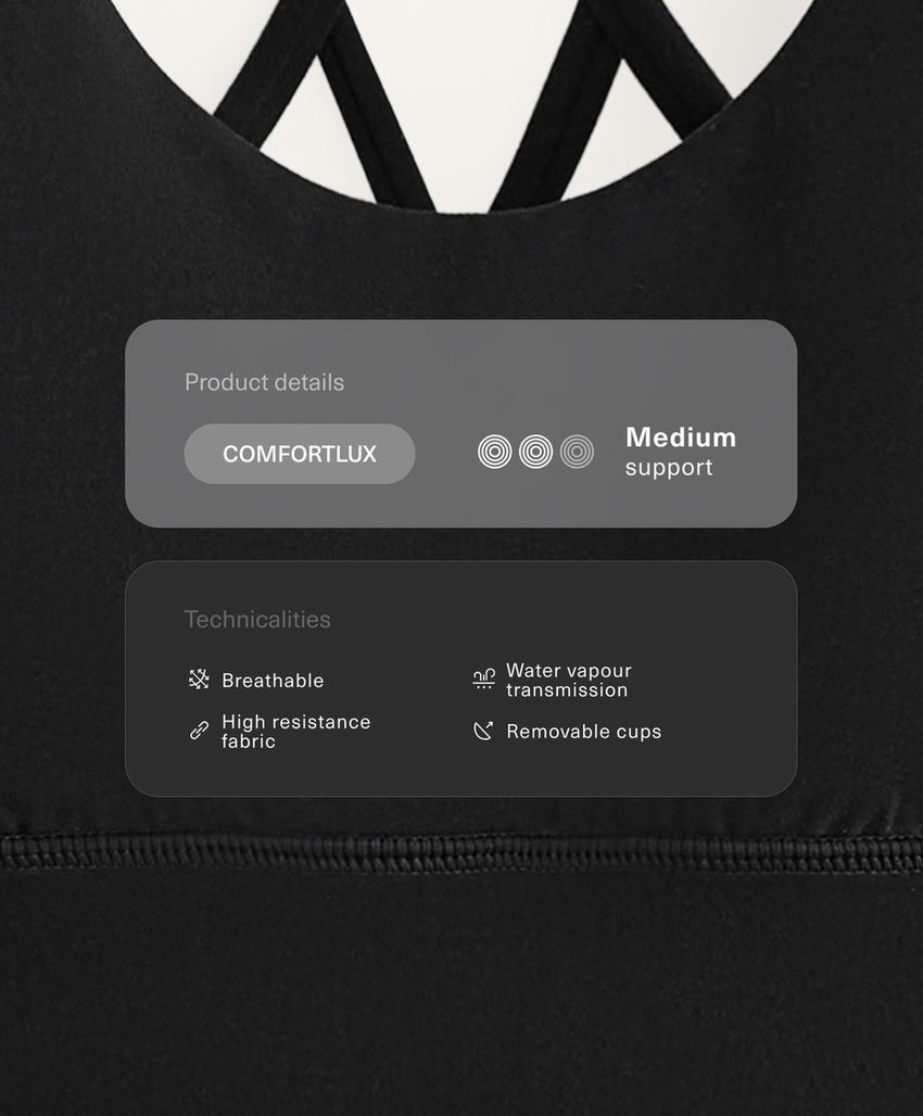 Спортивный бюстгальтер comfortlux с чашечками средней поддержки