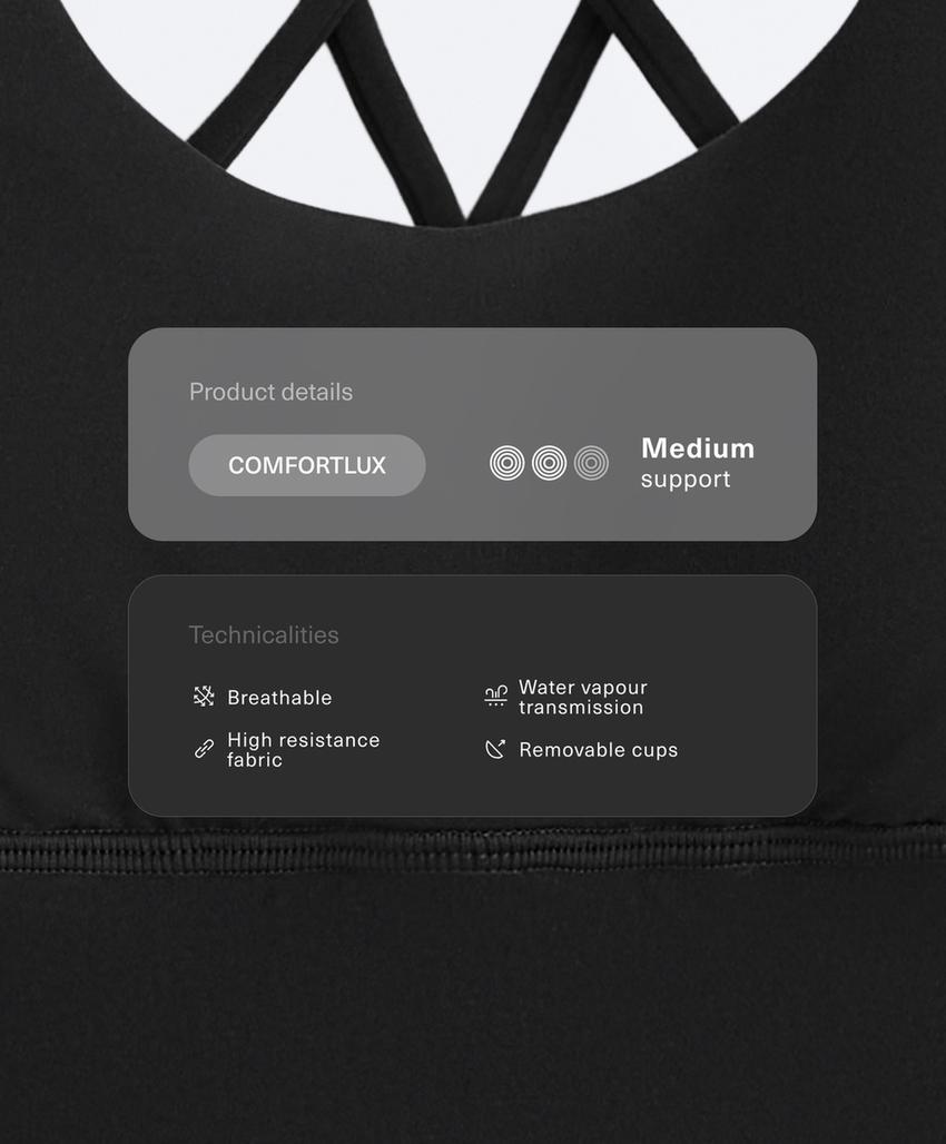 Спортивный бюстгальтер comfortlux с чашечками средней поддержки