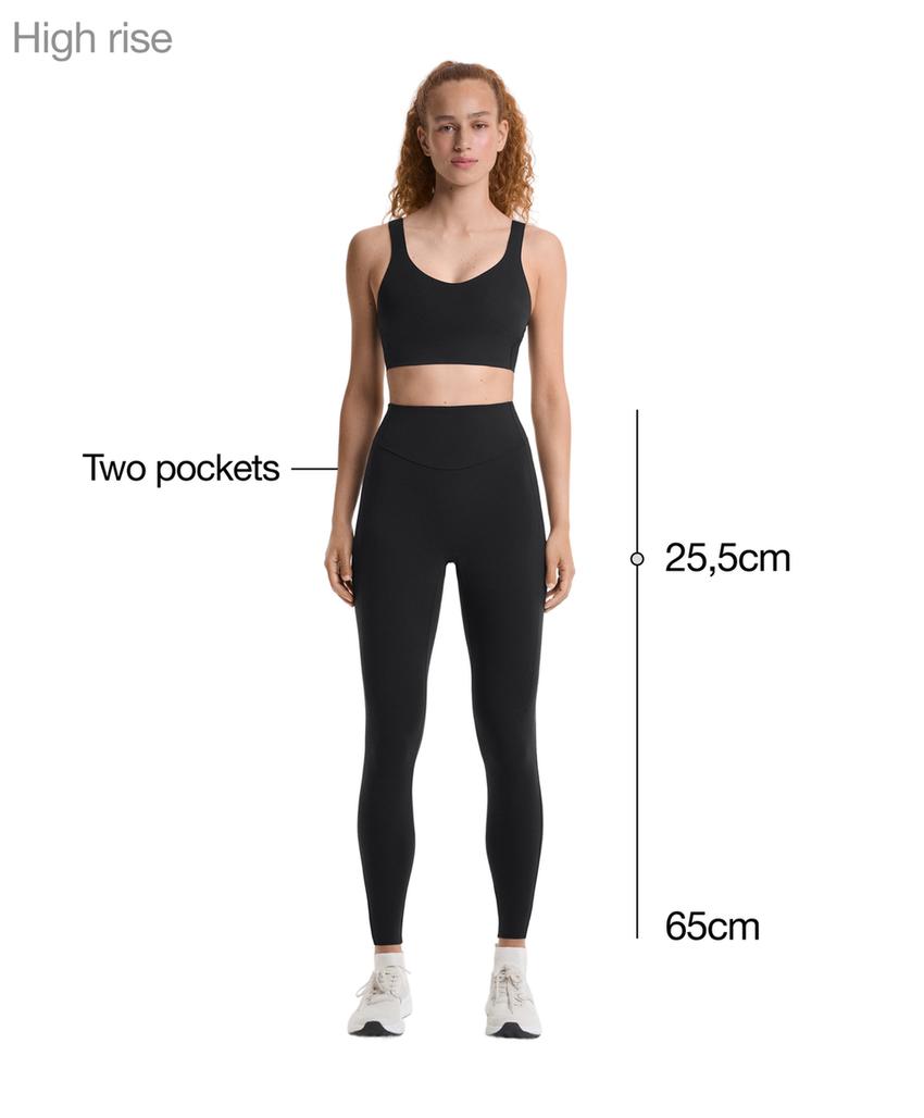 Леггинсы с высокой посадкой до щиколотки с карманами light touch 65 см