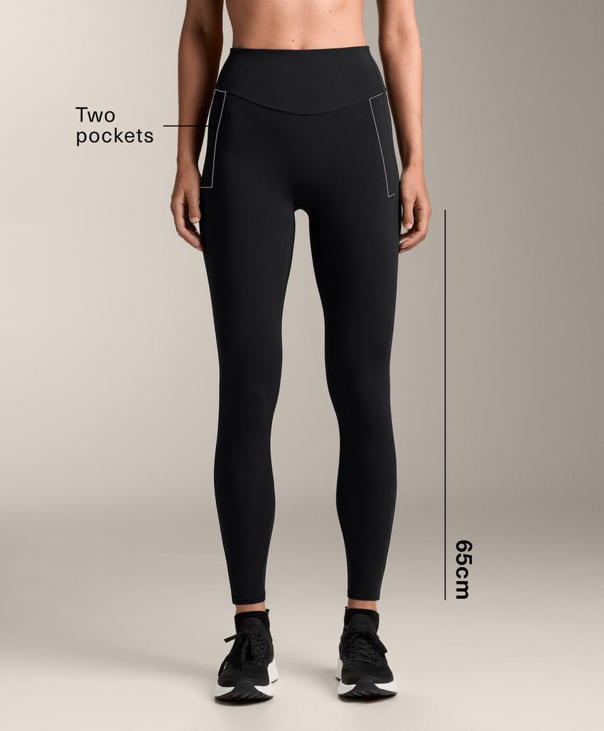 Леггинсы с высокой посадкой до щиколотки с карманами light touch 65 см