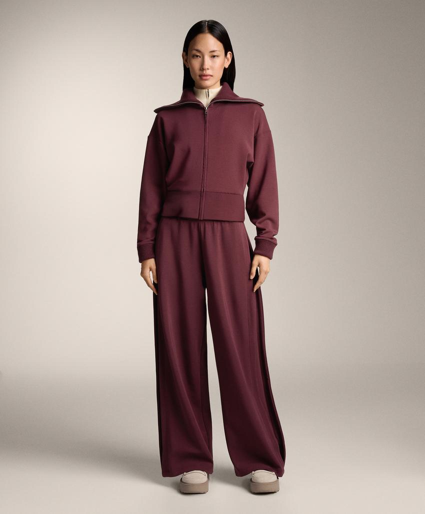 Брюки-кокон с боковым складками и мягким модальным покрытием