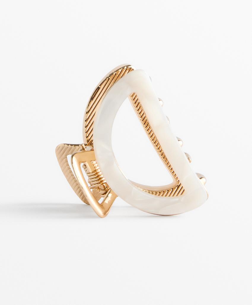 2 мини-заколки для волос с металлическим эффектом