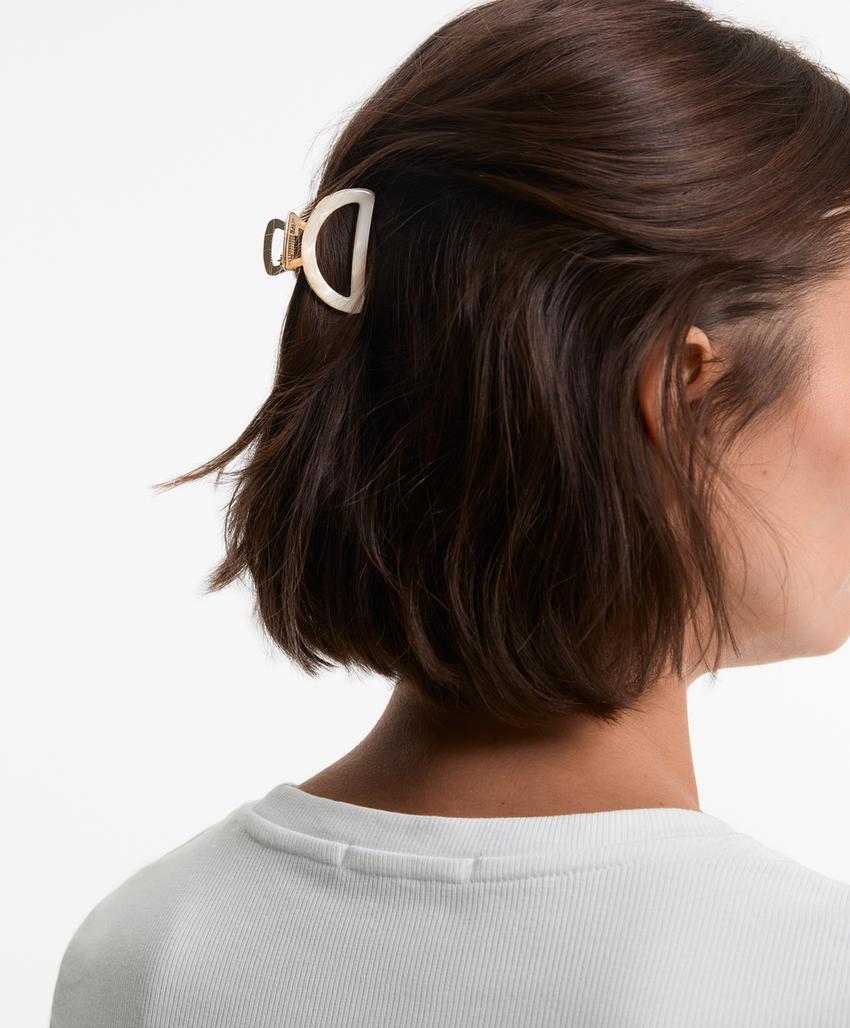 2 мини-заколки для волос с металлическим эффектом