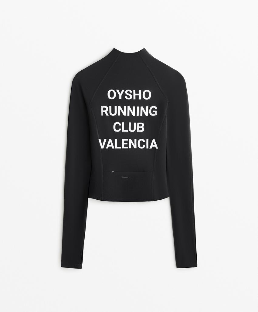 Casaco técnico light warm costuras Oysho Running Club Valencia