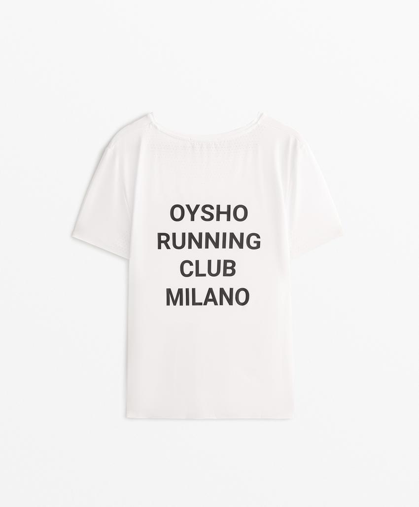 T-shirt justa técnica de manga curta Running Club Milano