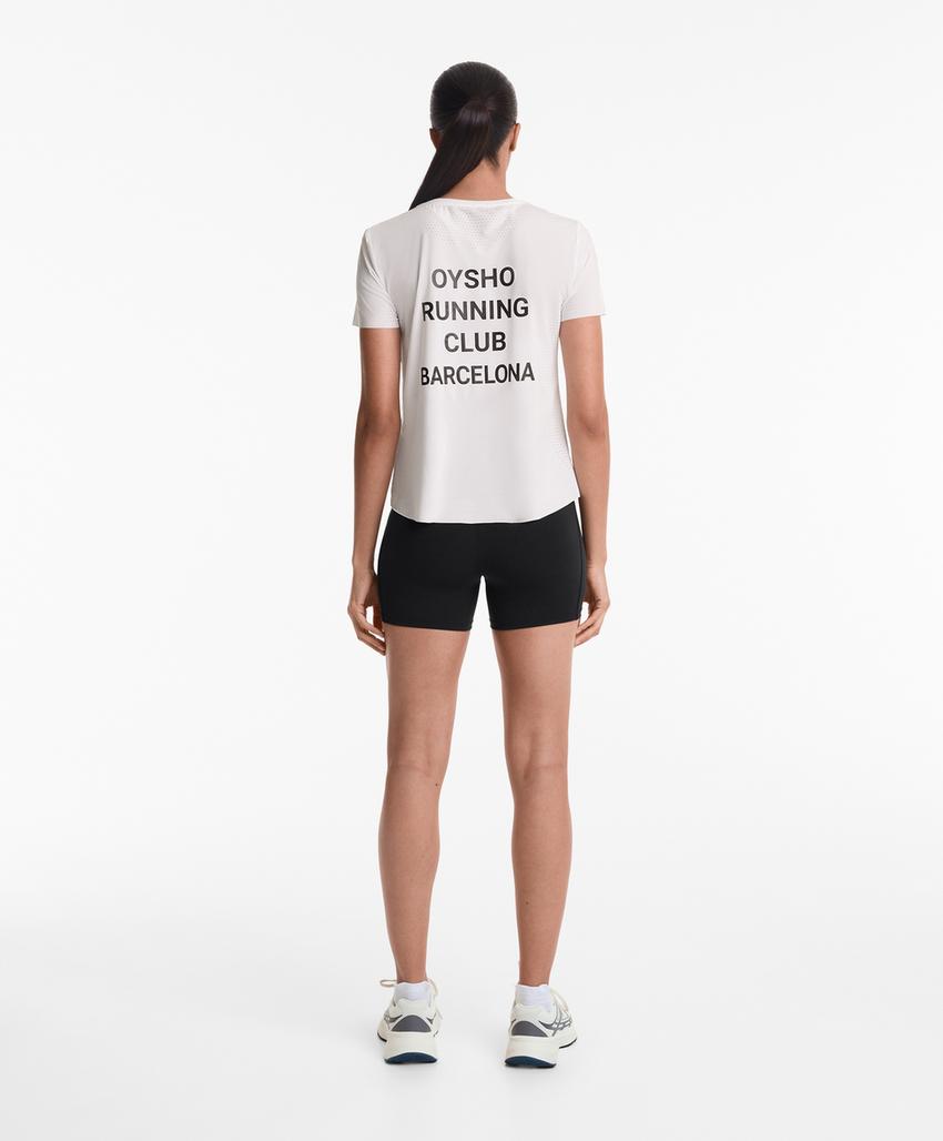 T-shirt justa técnica de manga curta Running Club Barcelona