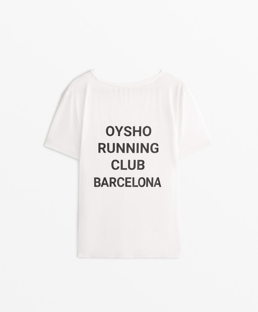 T-shirt justa técnica de manga curta Running Club Barcelona