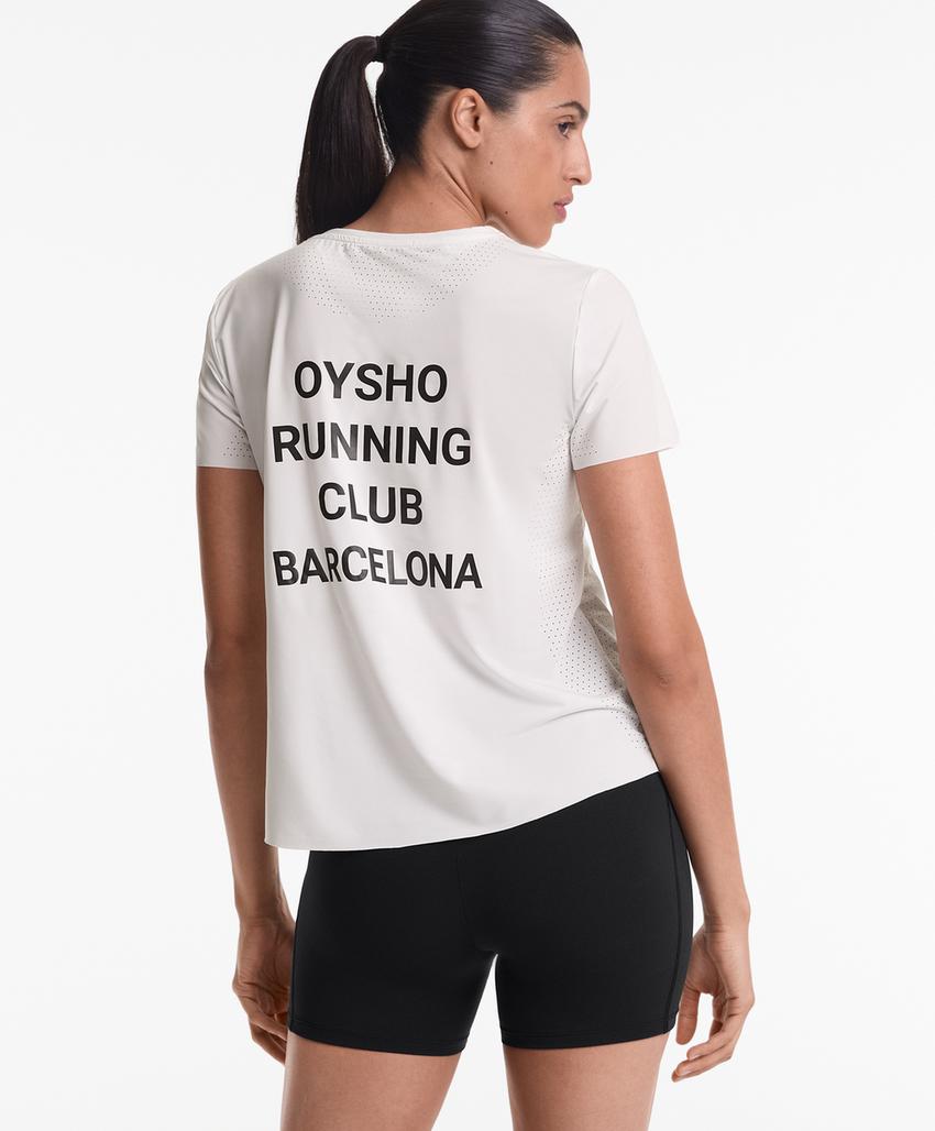 T-shirt justa técnica de manga curta Running Club Barcelona
