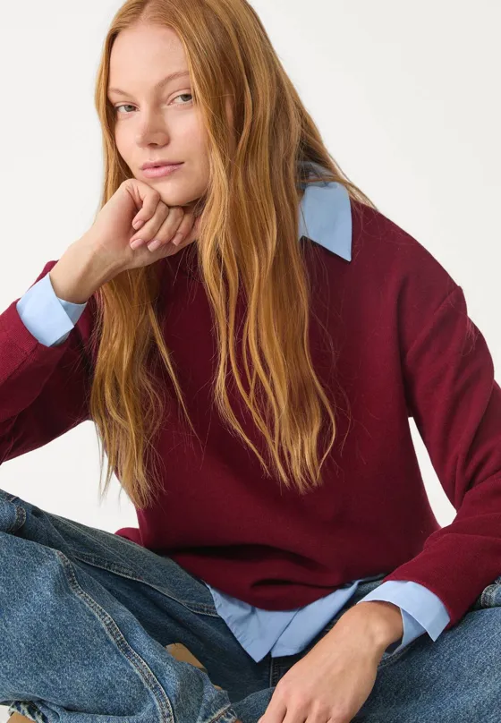 Трикотажная футболка с круглым вырезом