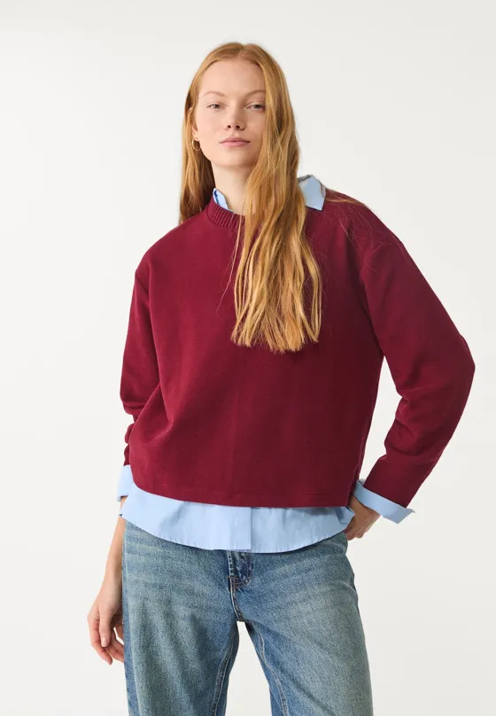 Трикотажная футболка с круглым вырезом