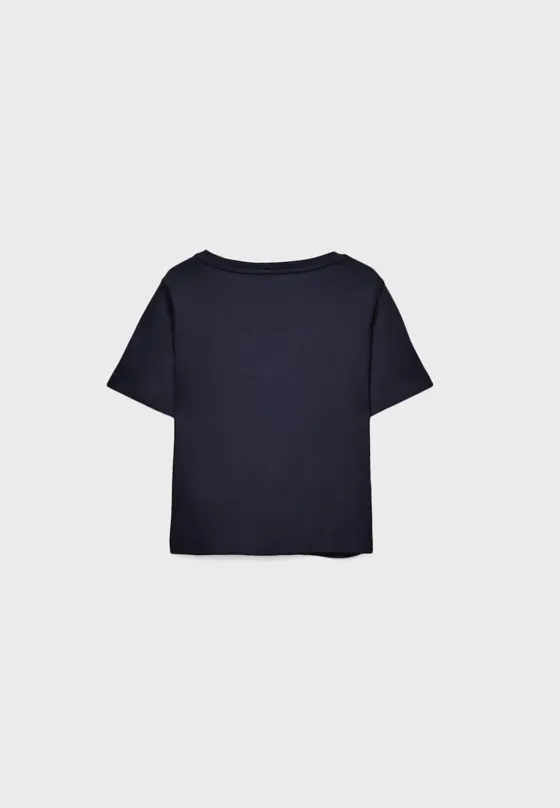 Базовая футболка классического кроя из плотной ткани