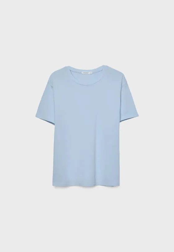 Базовая футболка геометрического кроя из плотной ткани