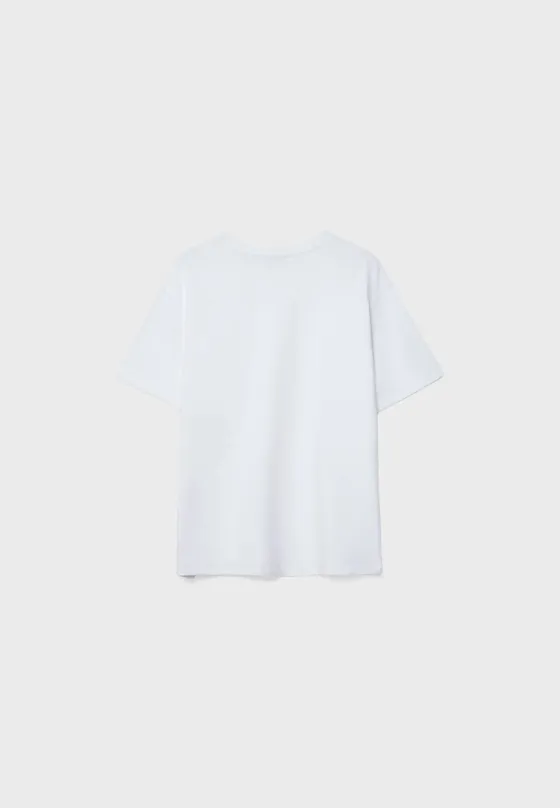 Базовая футболка геометрического кроя из плотной ткани