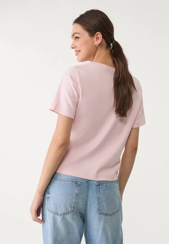 Базовая футболка классического кроя из плотной ткани