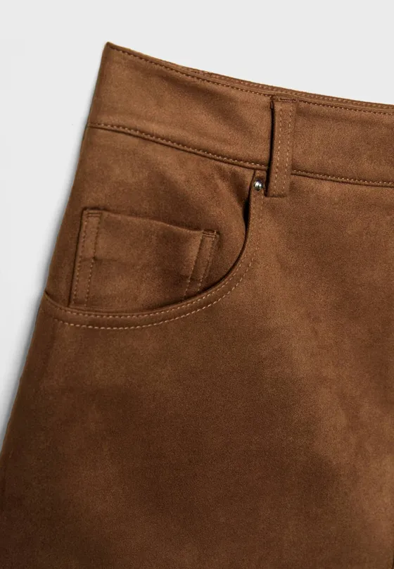 Юбка-шорты из искусственной замши