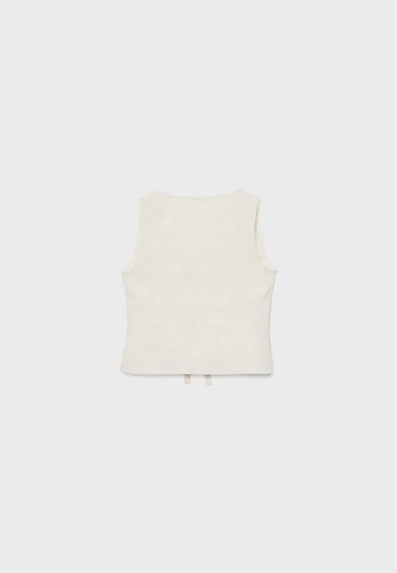 Топ из смесового льна с вышивкой