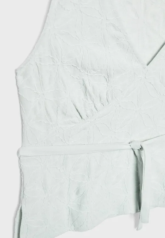 Топ из смесового льна с вышивкой