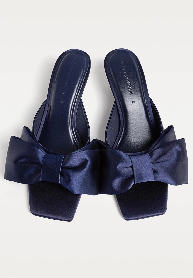 Босоножки-мюли на высоком каблуке