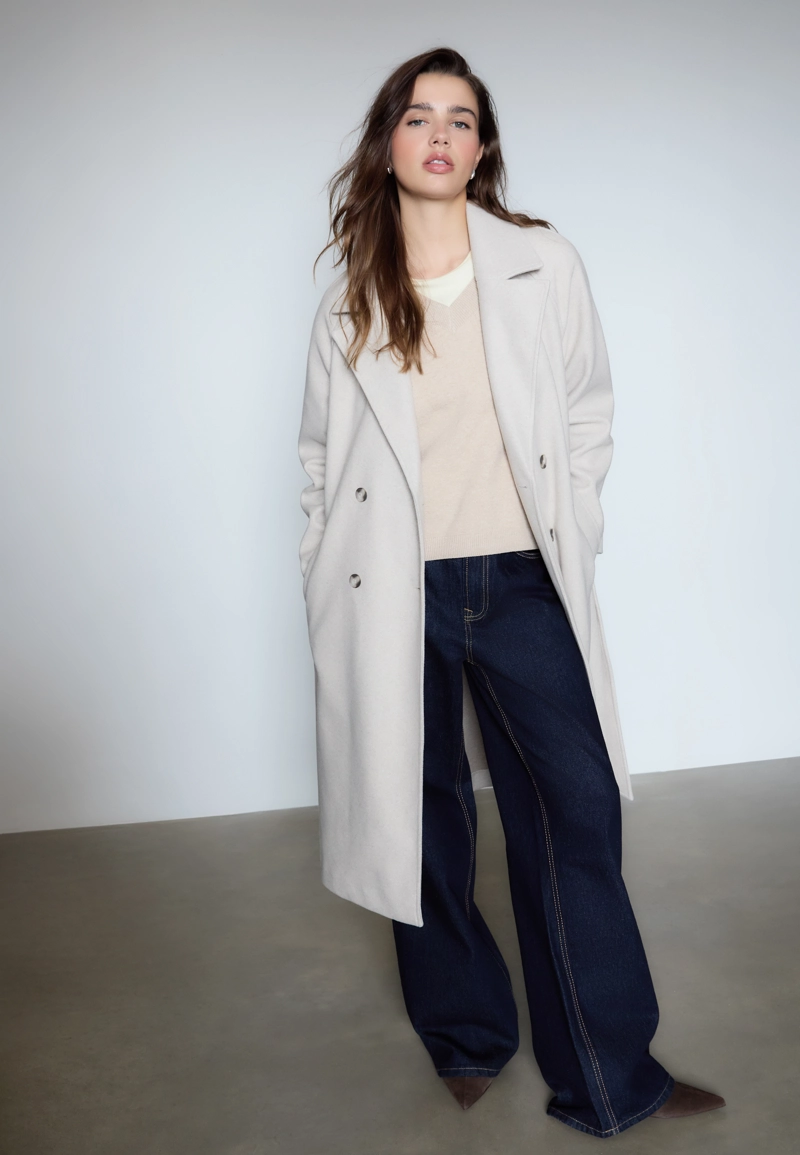 Тренч из ткани Soft Touch