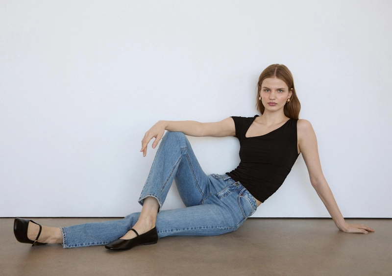 Джинсы D98 прямого кроя в винтажном стиле